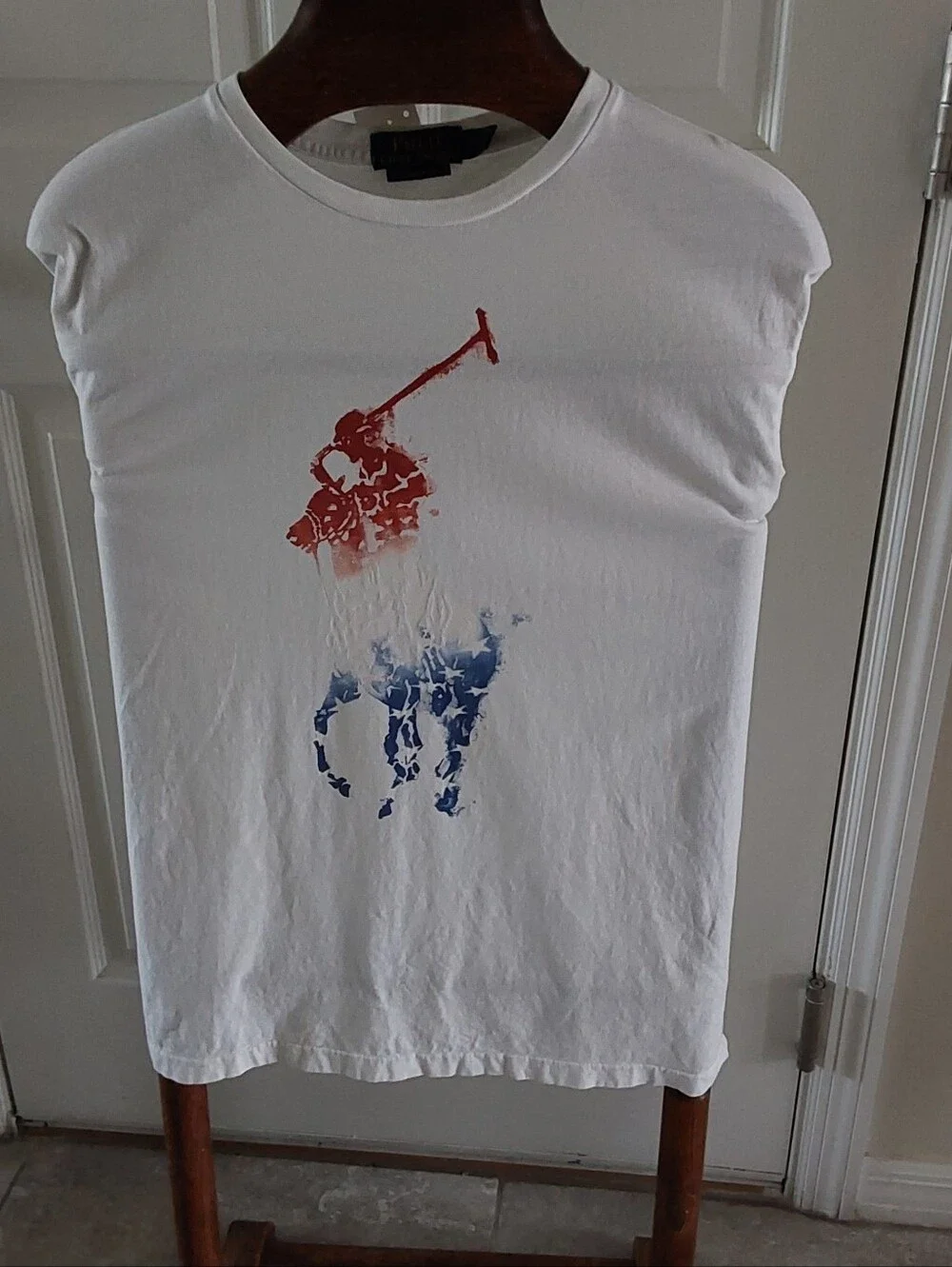 Polo by Ralph Lauren White Short-Sleeve‎ Graphic Polo Player Tee
